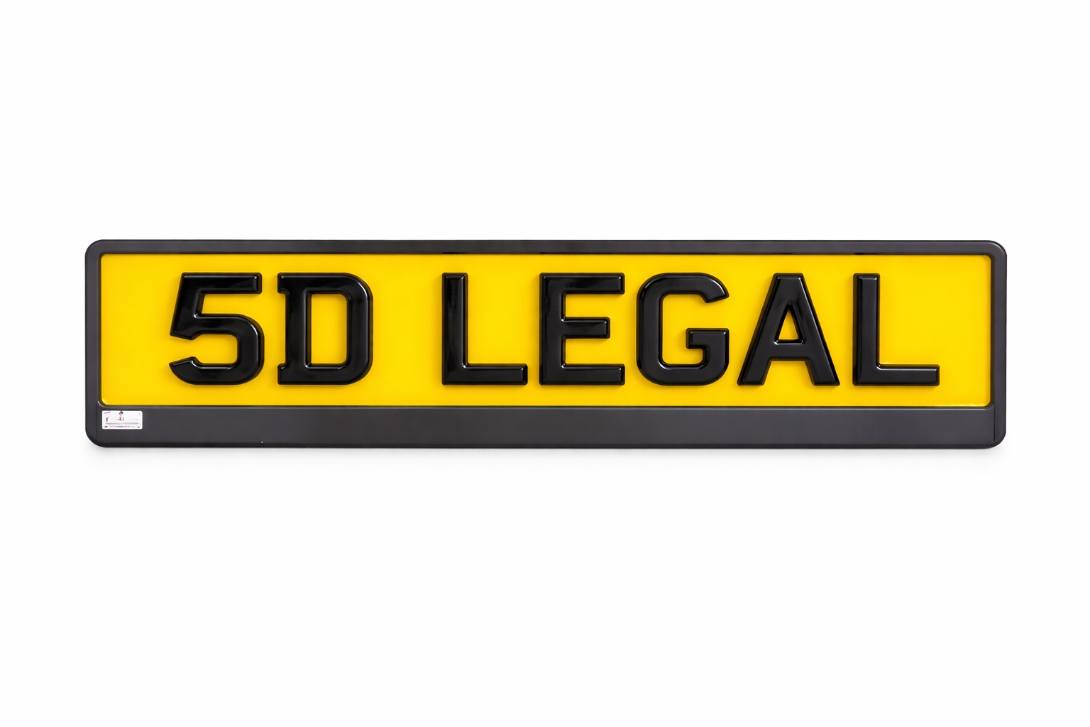5D Gel Number Plate – Ultra Gloss Raised Gel Letters