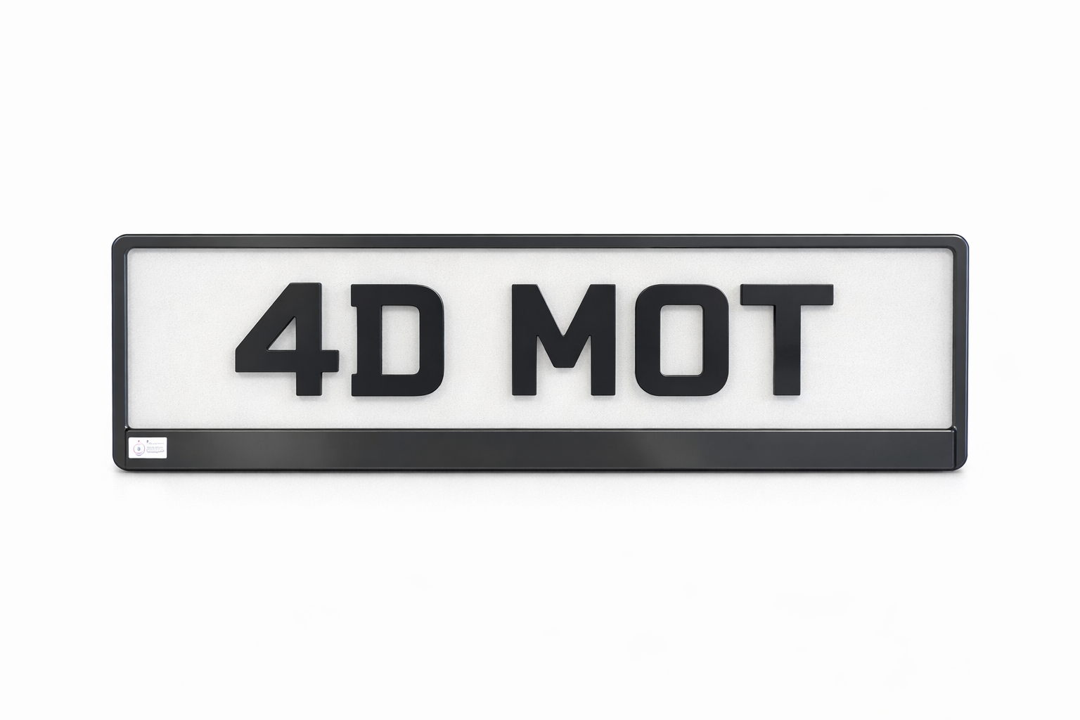 4D Style Number Plate – Premium Raised Letter Plate