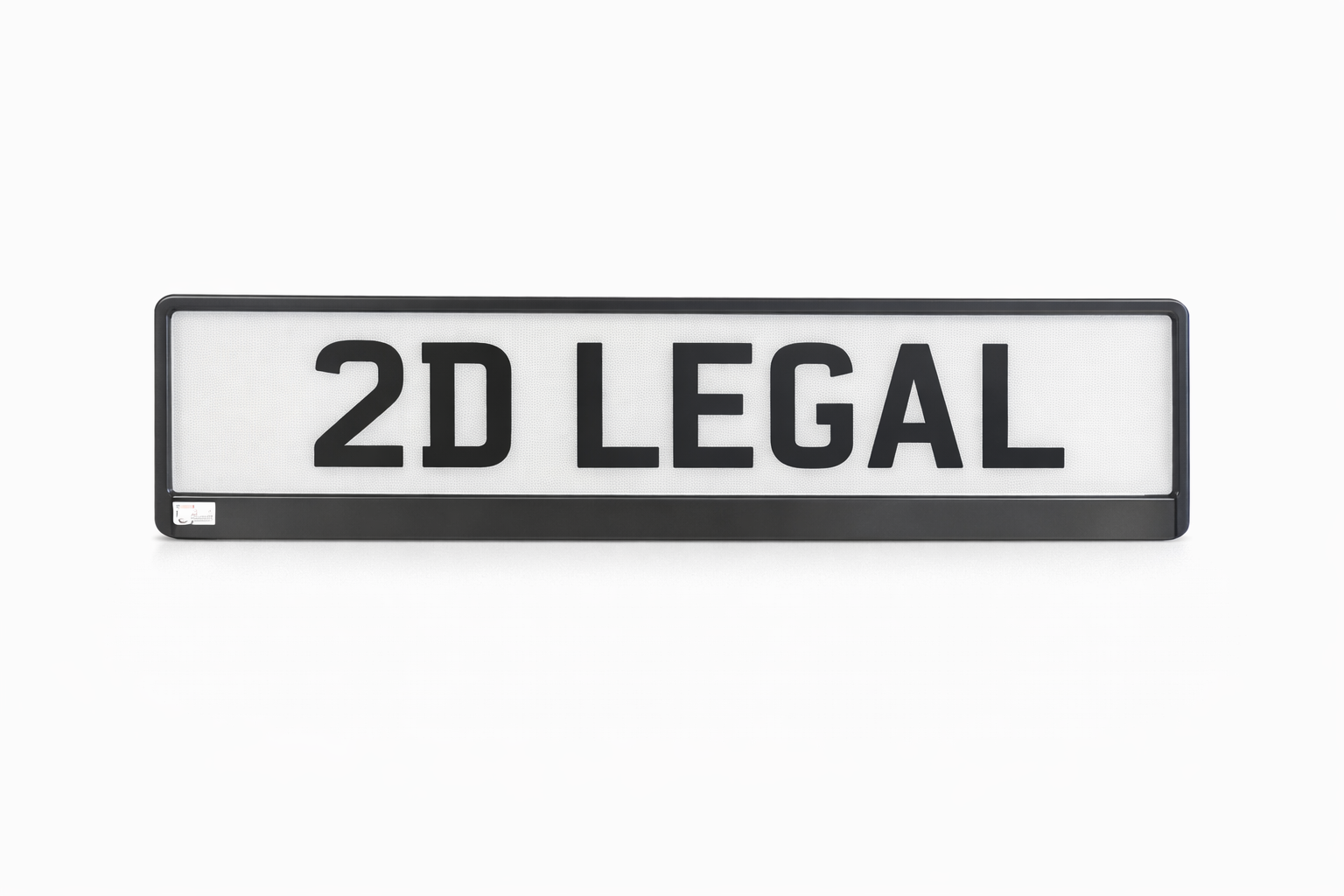 2D Legal Number Plate – Standard Road Legal Plate (UK)