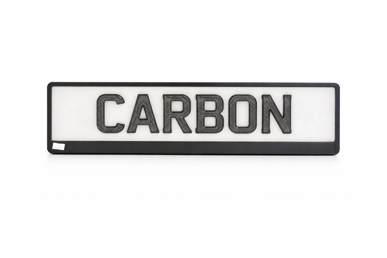 3D Carbon Gel Number Plate – Raised Carbon Effect Gel Letters