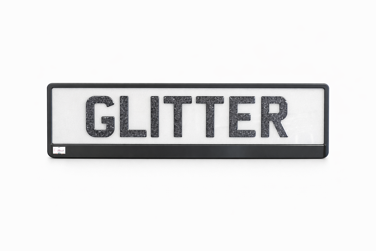 3D Glitter Gel Number Plate – Raised Sparkle Gel Letters