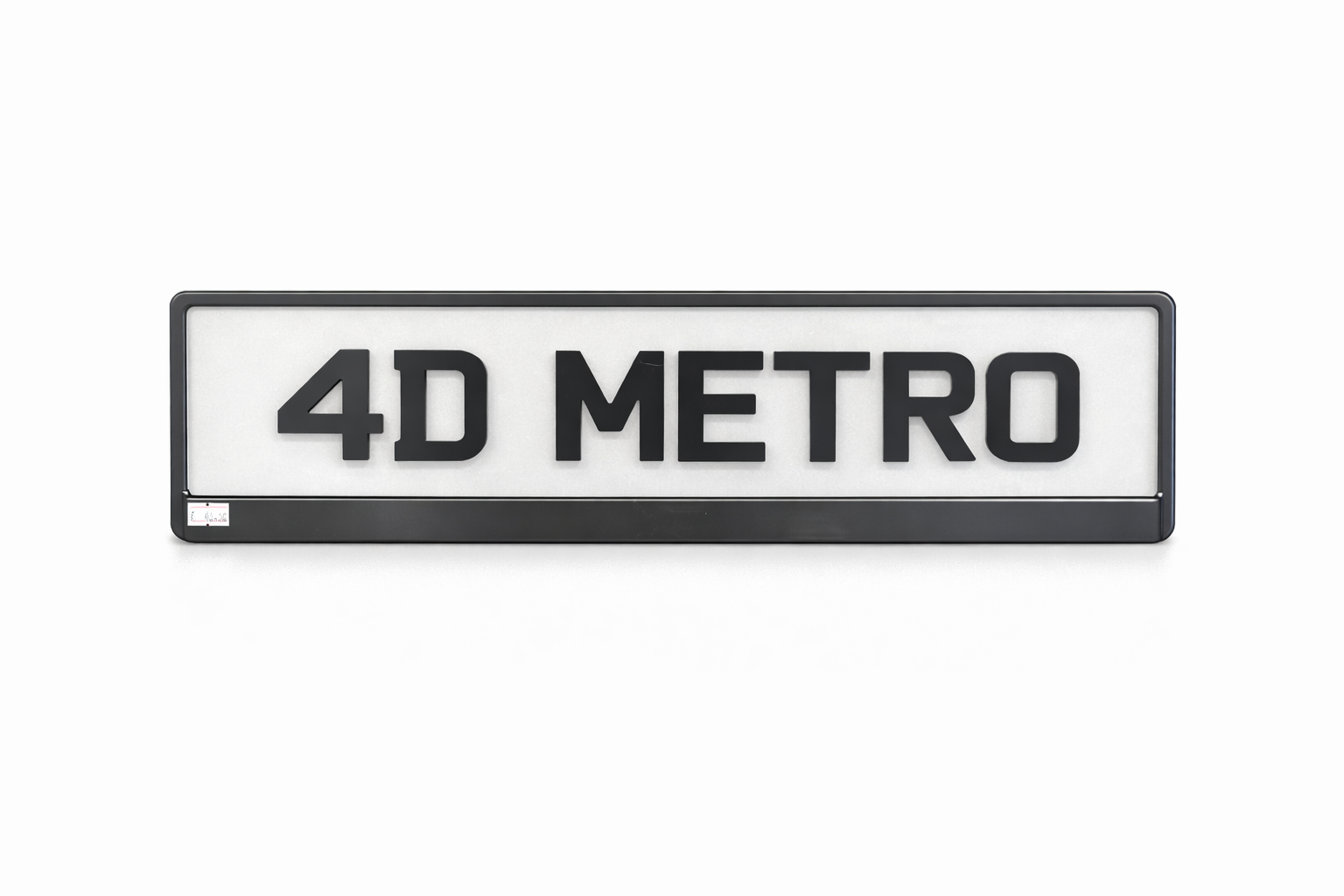 4D Number Plate – Raised Acrylic Letters (Premium 4D Plate)