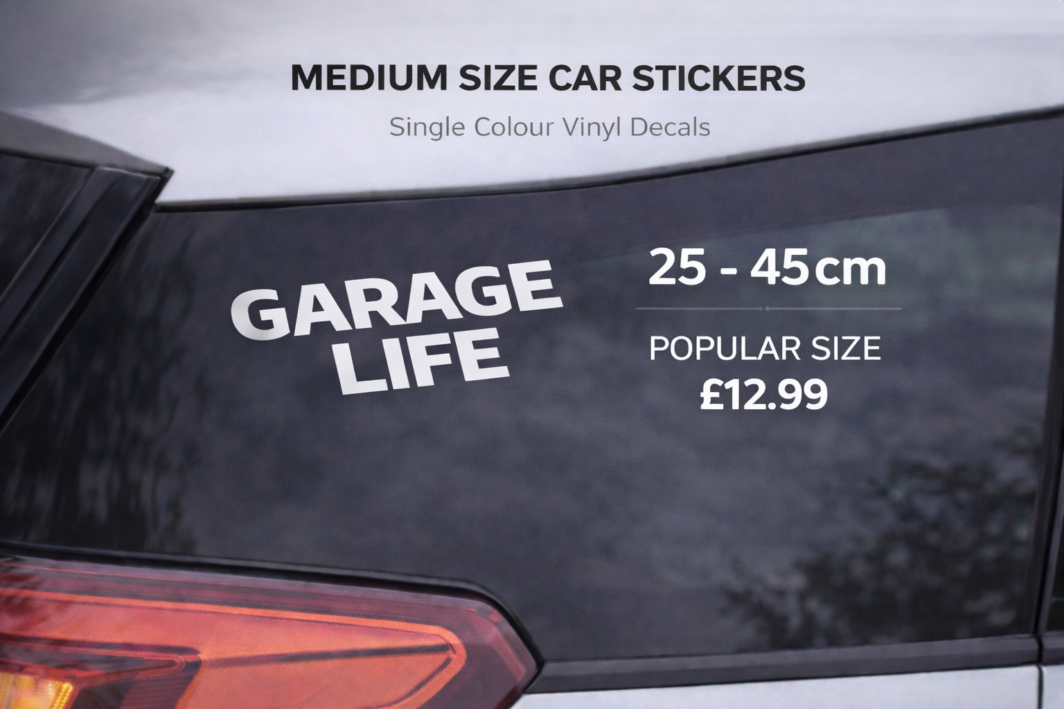 Medium Car Stickers – Custom Vinyl Decals (25–45 cm)