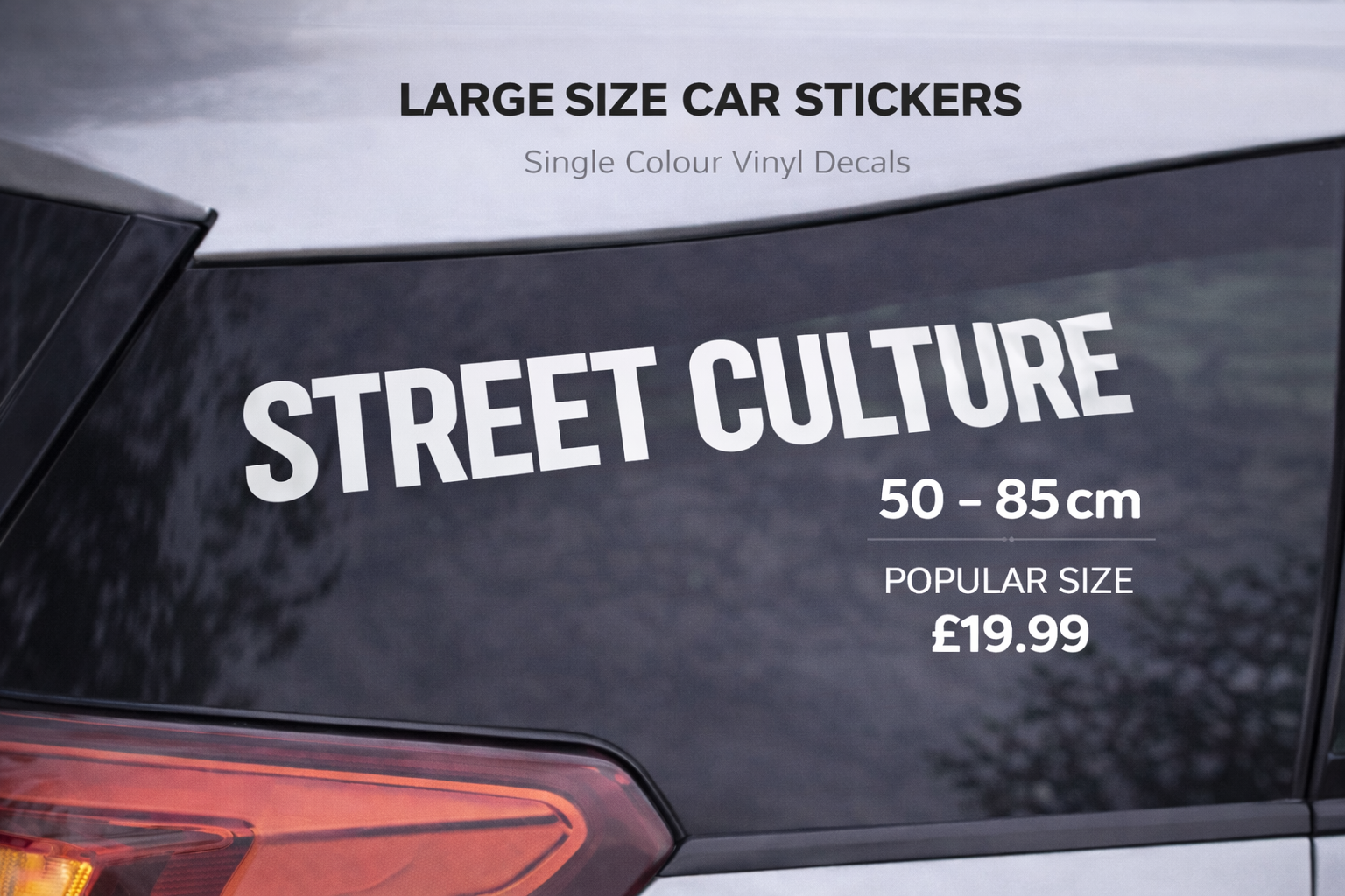 Large Car Stickers – Custom Vinyl Decals (50–85 cm)